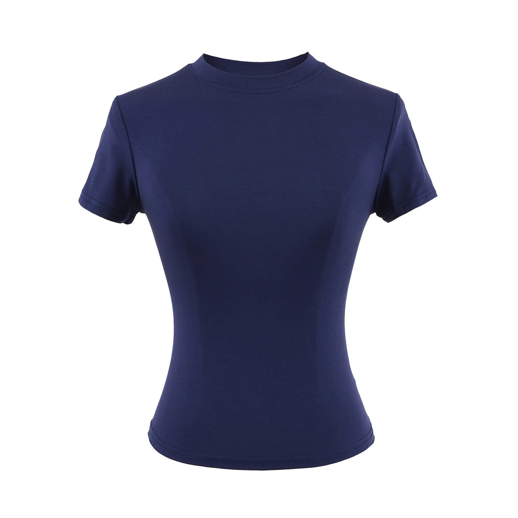 Women's Slim Fit Casual T-Shirt - Short Sleeve Top