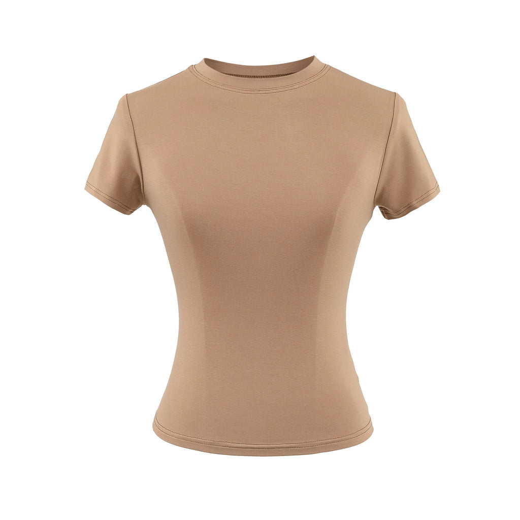 Women's Slim Fit Casual T-Shirt - Short Sleeve Top