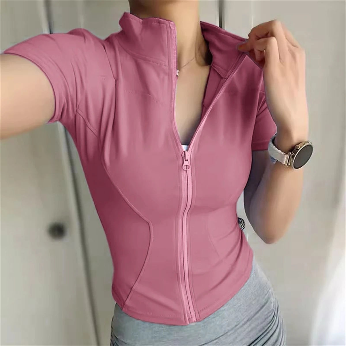 Women's Short Sleeve Sports Jacket - Summer Activewear