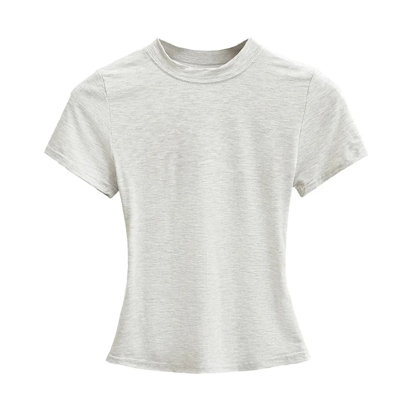 Women's Slim Fit Casual T-Shirt - Short Sleeve Top