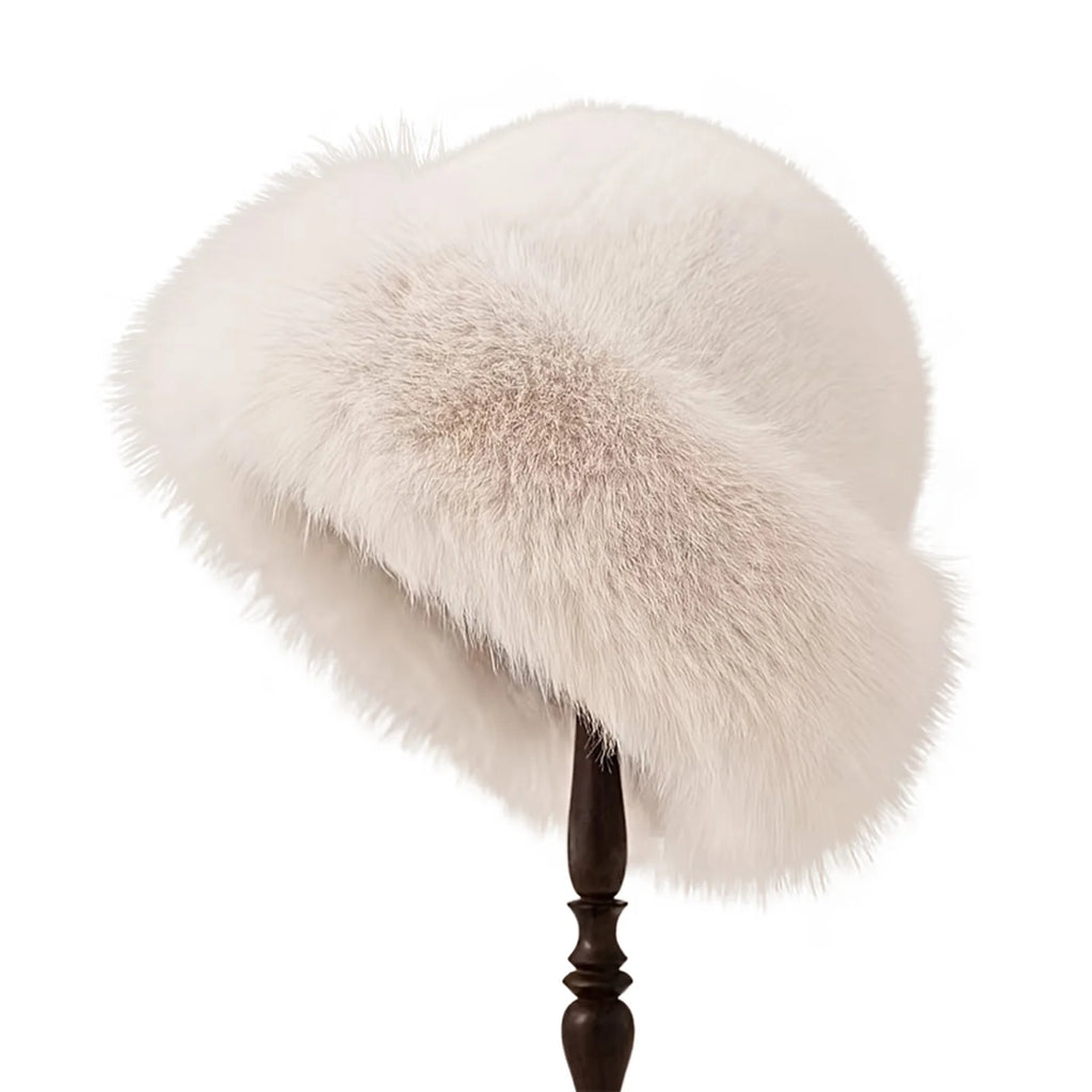 Women's Plush Winter Fur Hat - Warm Fluffy Beanie