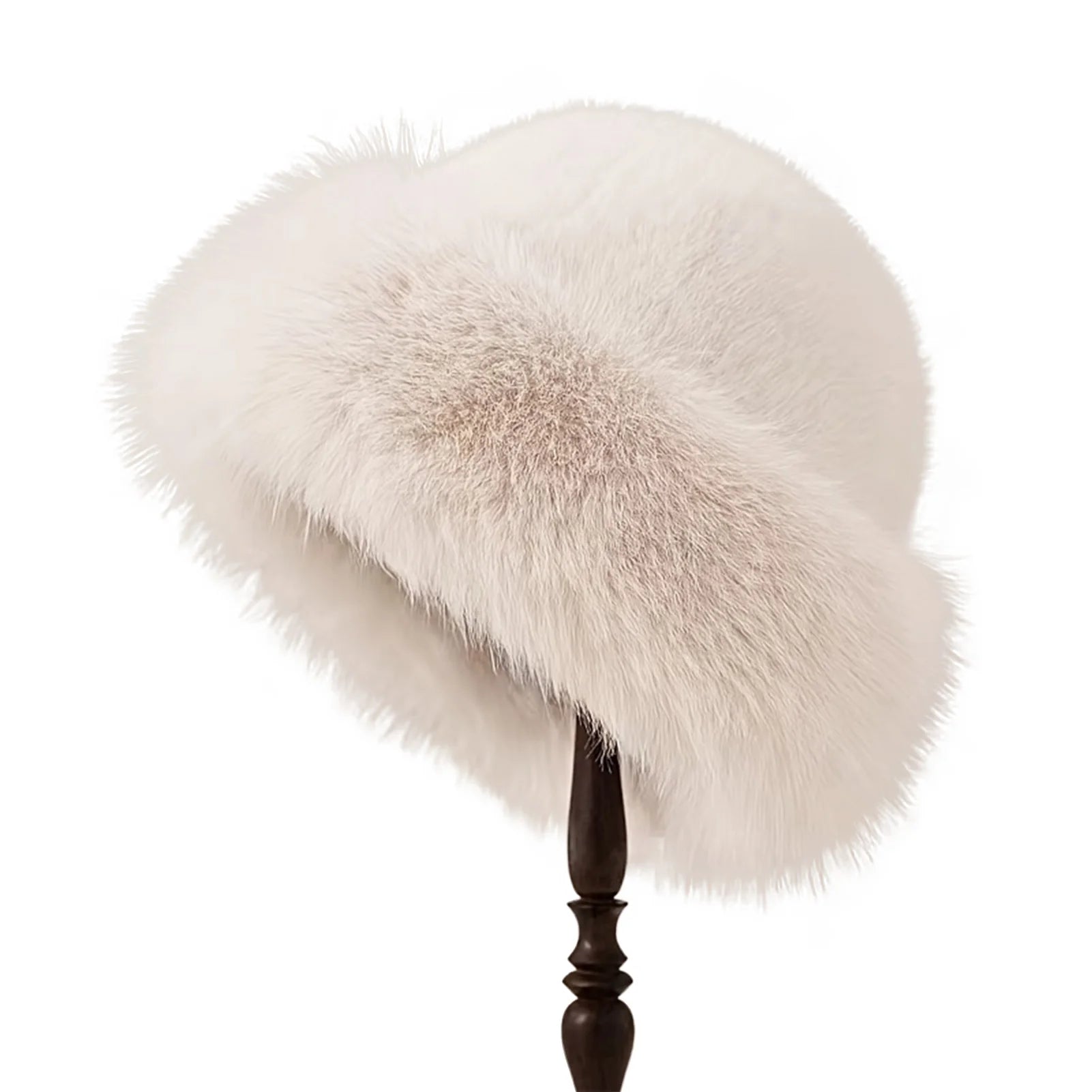 Women's Plush Winter Fur Hat - Warm Fluffy Beanie