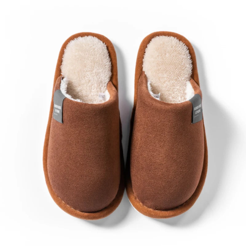Winter Plush Slippers - Non-Slip Indoor House Shoes