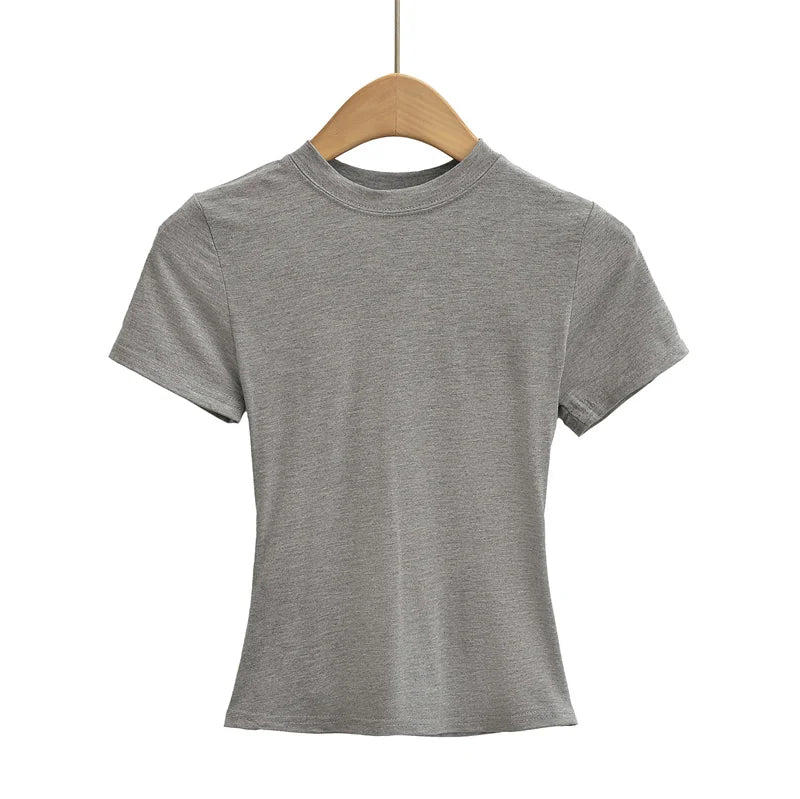 Women's Slim Fit Casual T-Shirt - Short Sleeve Top