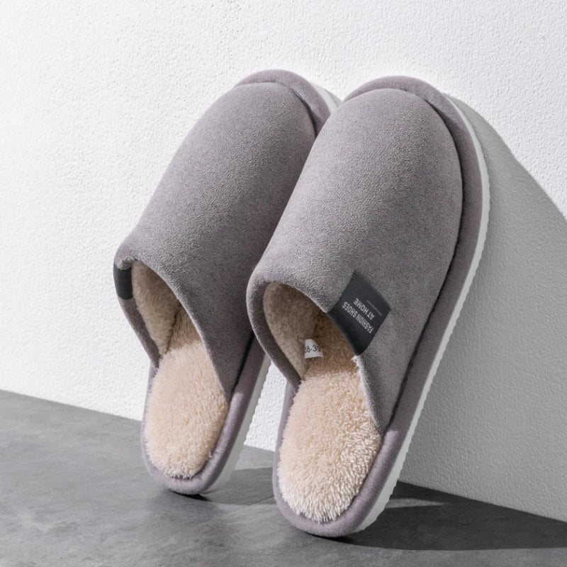 Winter Plush Slippers - Non-Slip Indoor House Shoes