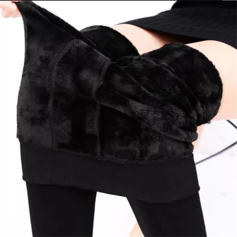 Winter Fleece-Lined Leggings for Women