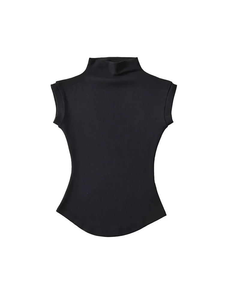 Women's Sleeveless Turtleneck T-Shirt