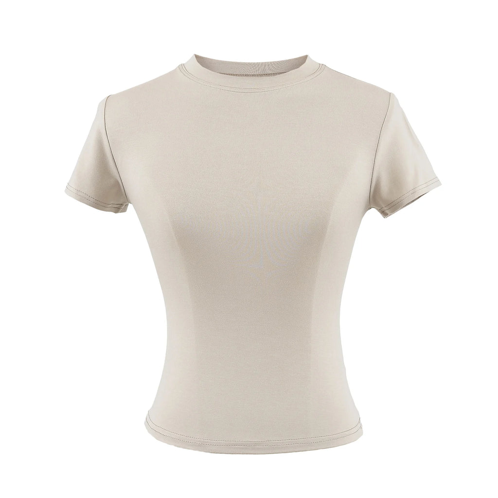 Women's Slim Fit Casual T-Shirt - Short Sleeve Top