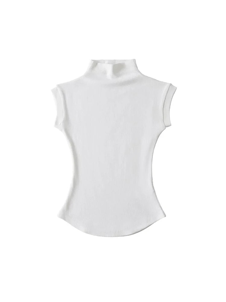 Women's Sleeveless Turtleneck T-Shirt