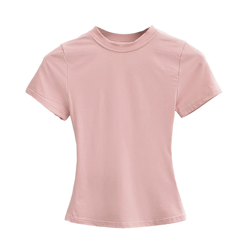 Women's Slim Fit Casual T-Shirt - Short Sleeve Top