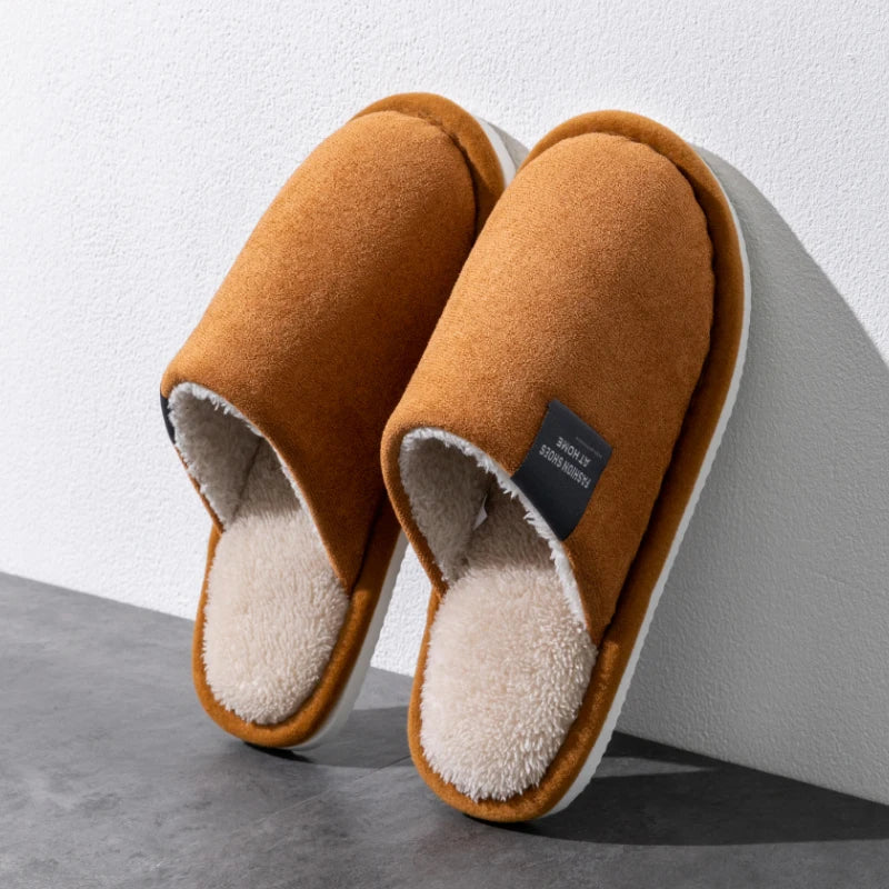 Winter Plush Slippers - Non-Slip Indoor House Shoes