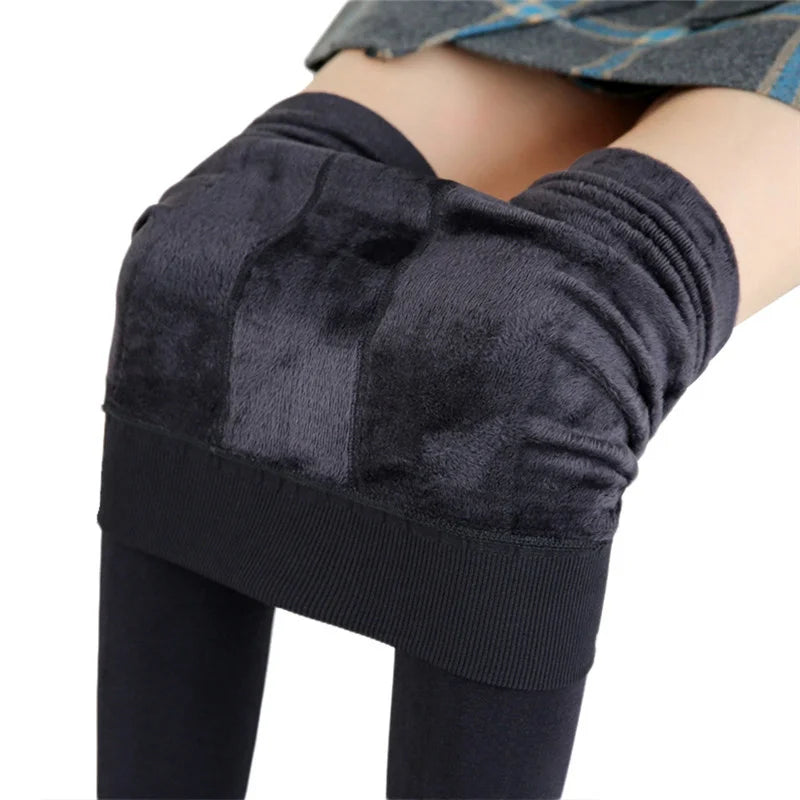 Winter Fleece-Lined Leggings for Women