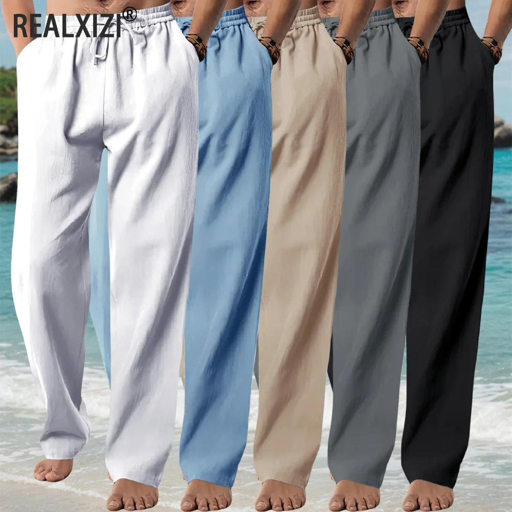 Men's Casual Beach Pants - Loose Breathable Trousers