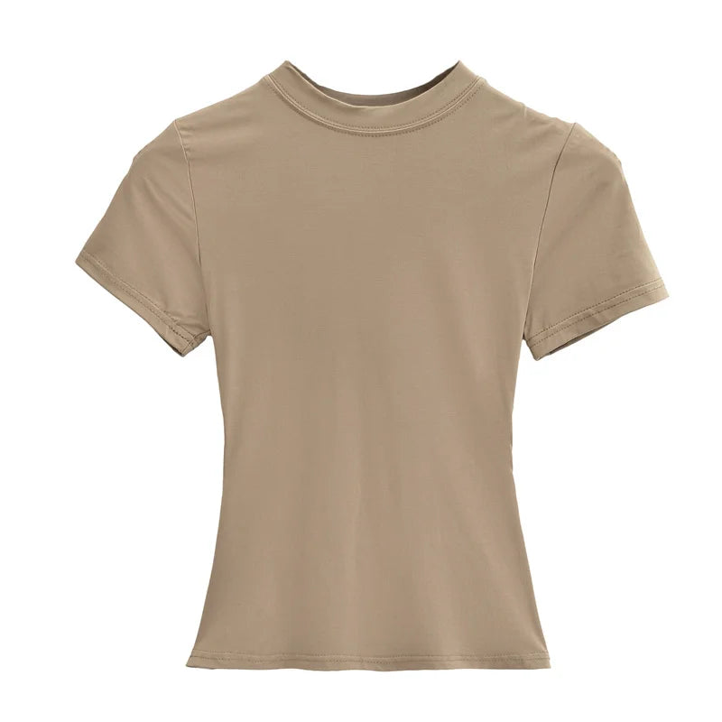 Women's Slim Fit Casual T-Shirt - Short Sleeve Top