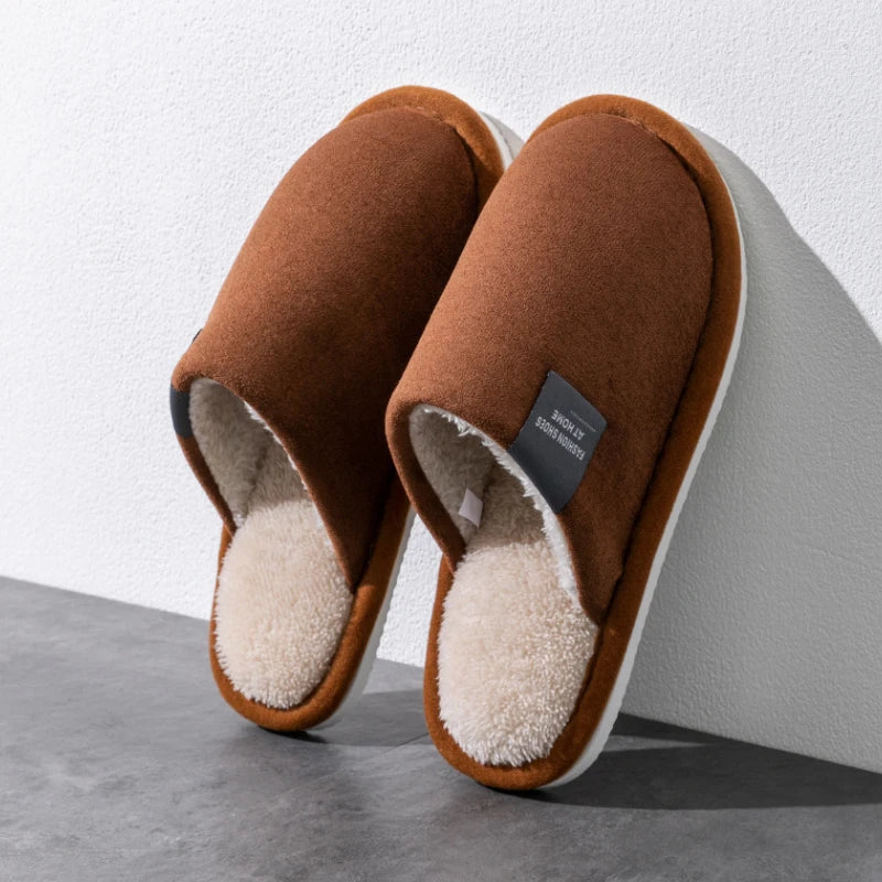 Winter Plush Slippers - Non-Slip Indoor House Shoes