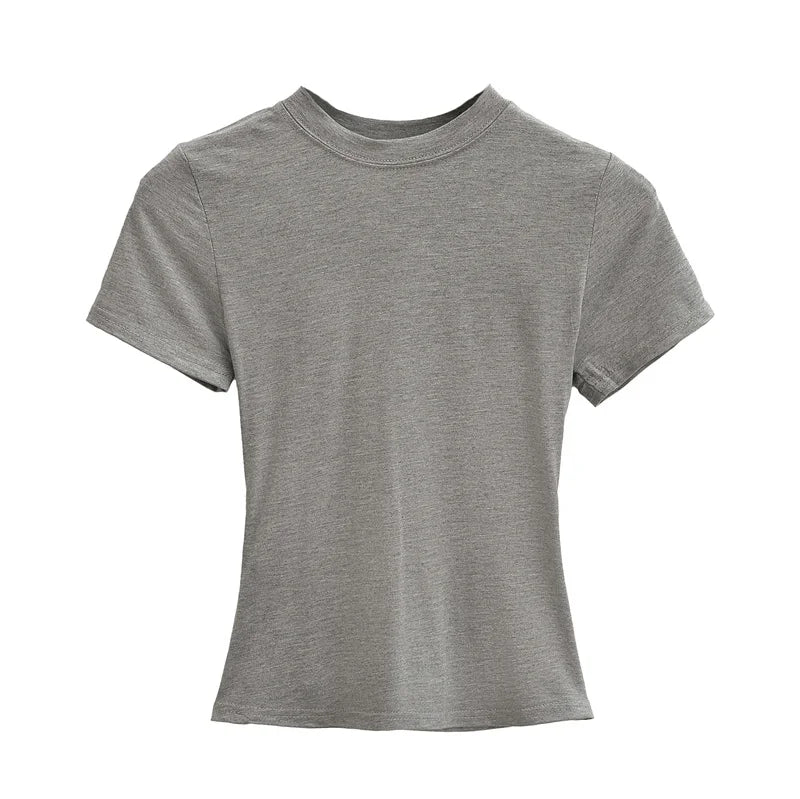 Women's Slim Fit Casual T-Shirt - Short Sleeve Top