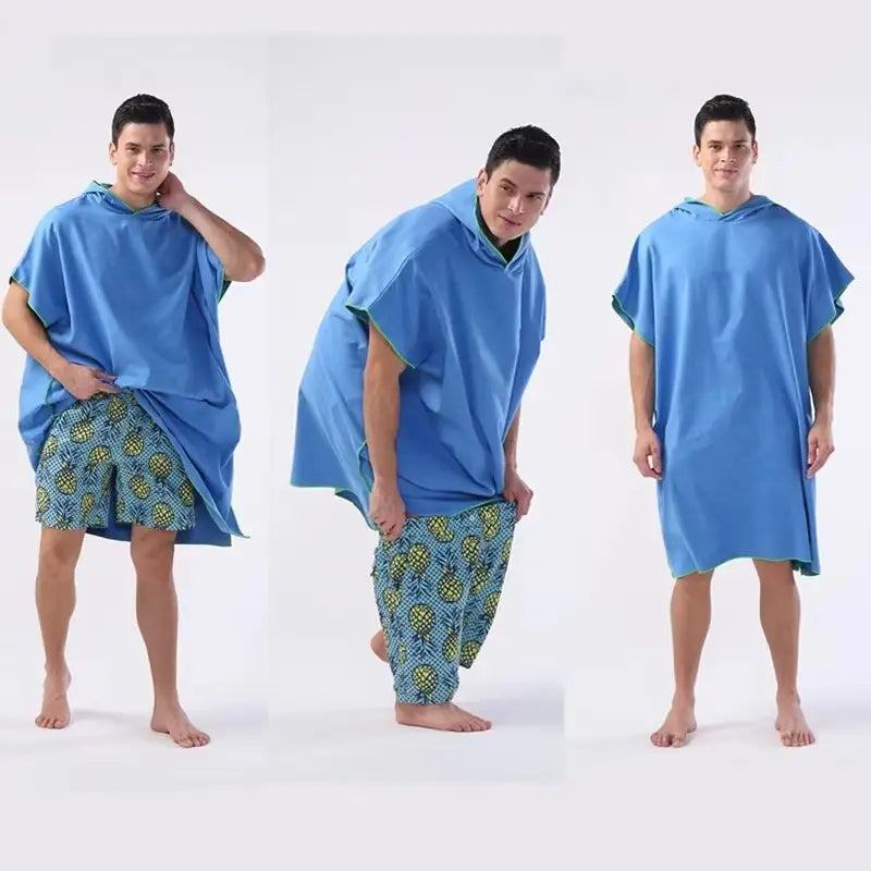 Adults Hooded Beach Towel Poncho fit