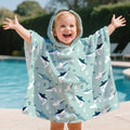 Kids Hooded Beach Towel Poncho