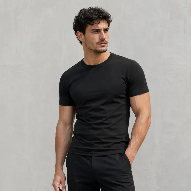 Men's Slim Fit Cotton Crew Neck T-Shirt