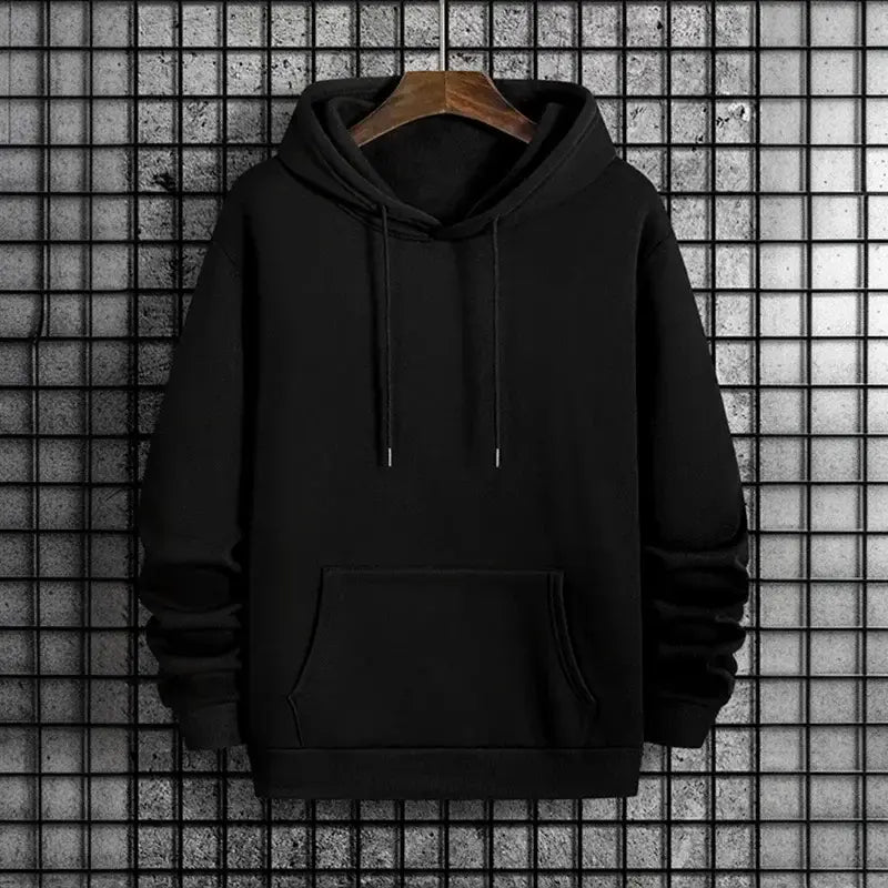 Men's Solid Pullover Hoodie