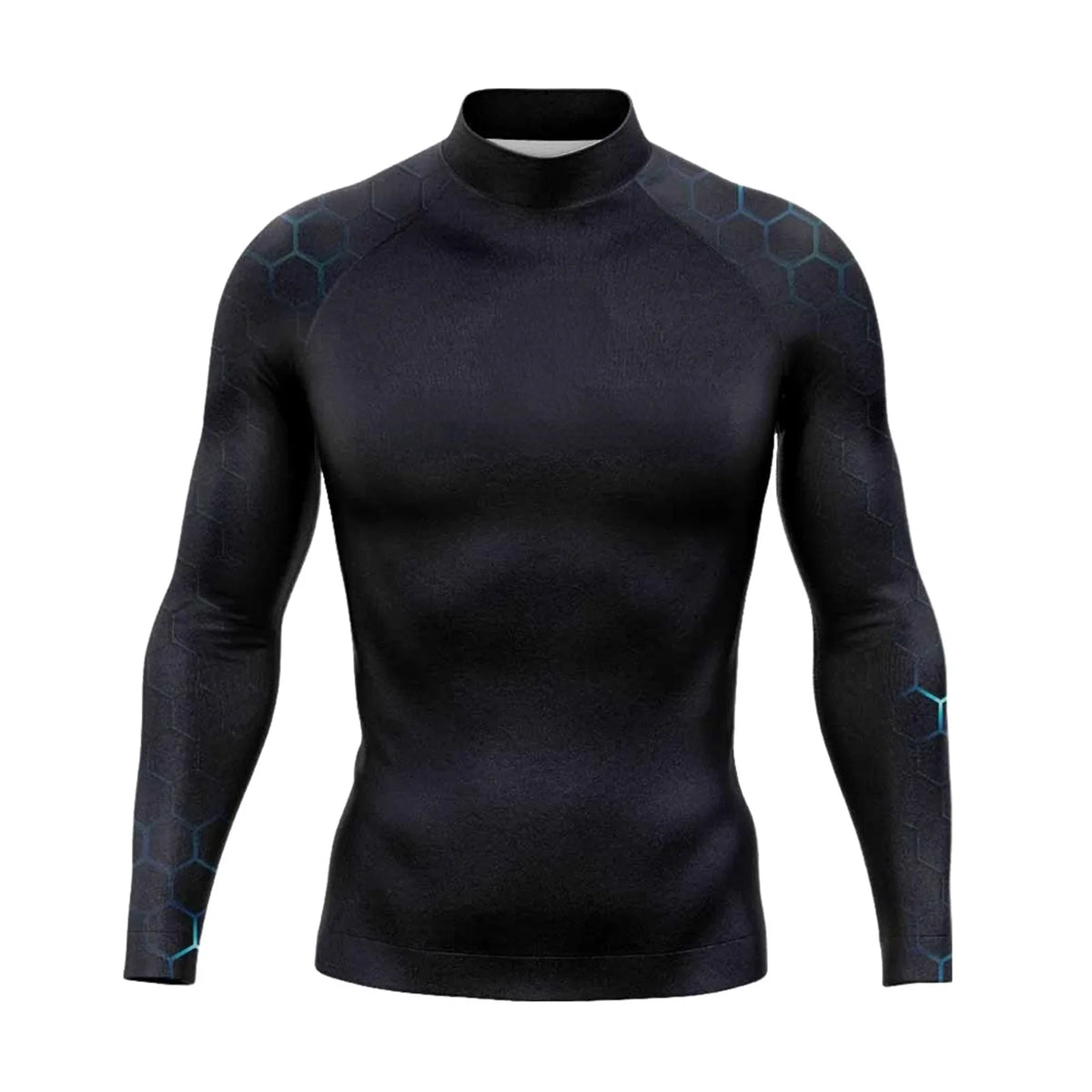 UPF 50+ stretch fabric detail on men's rash guard
