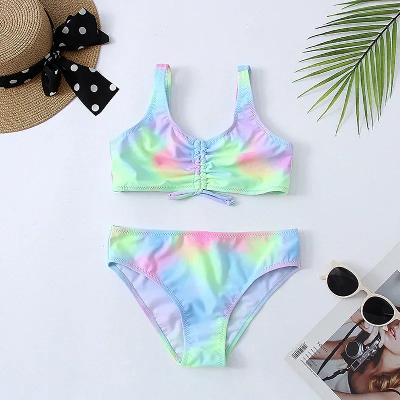 Teen Girls Ruched Bikini Set