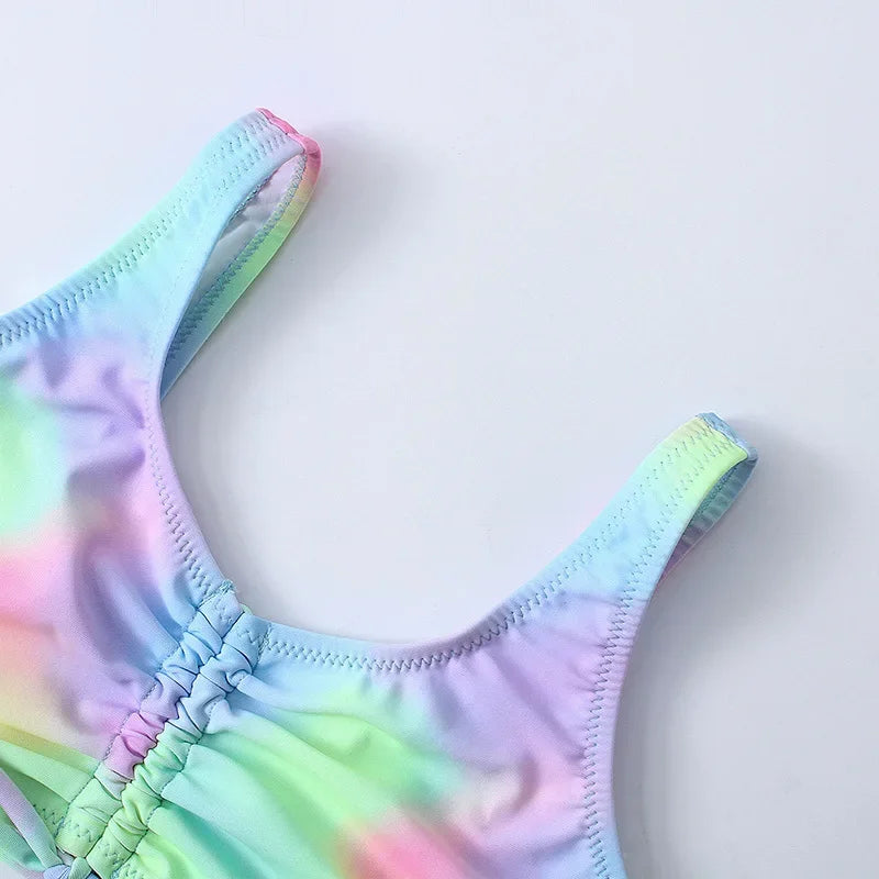 Teen Girls Ruched Bikini Set lifestyle