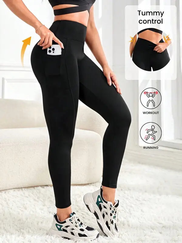 Women's High-Waist Yoga Leggings with Pockets