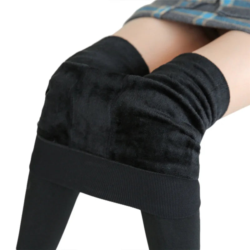 Winter Fleece-Lined Leggings for Women