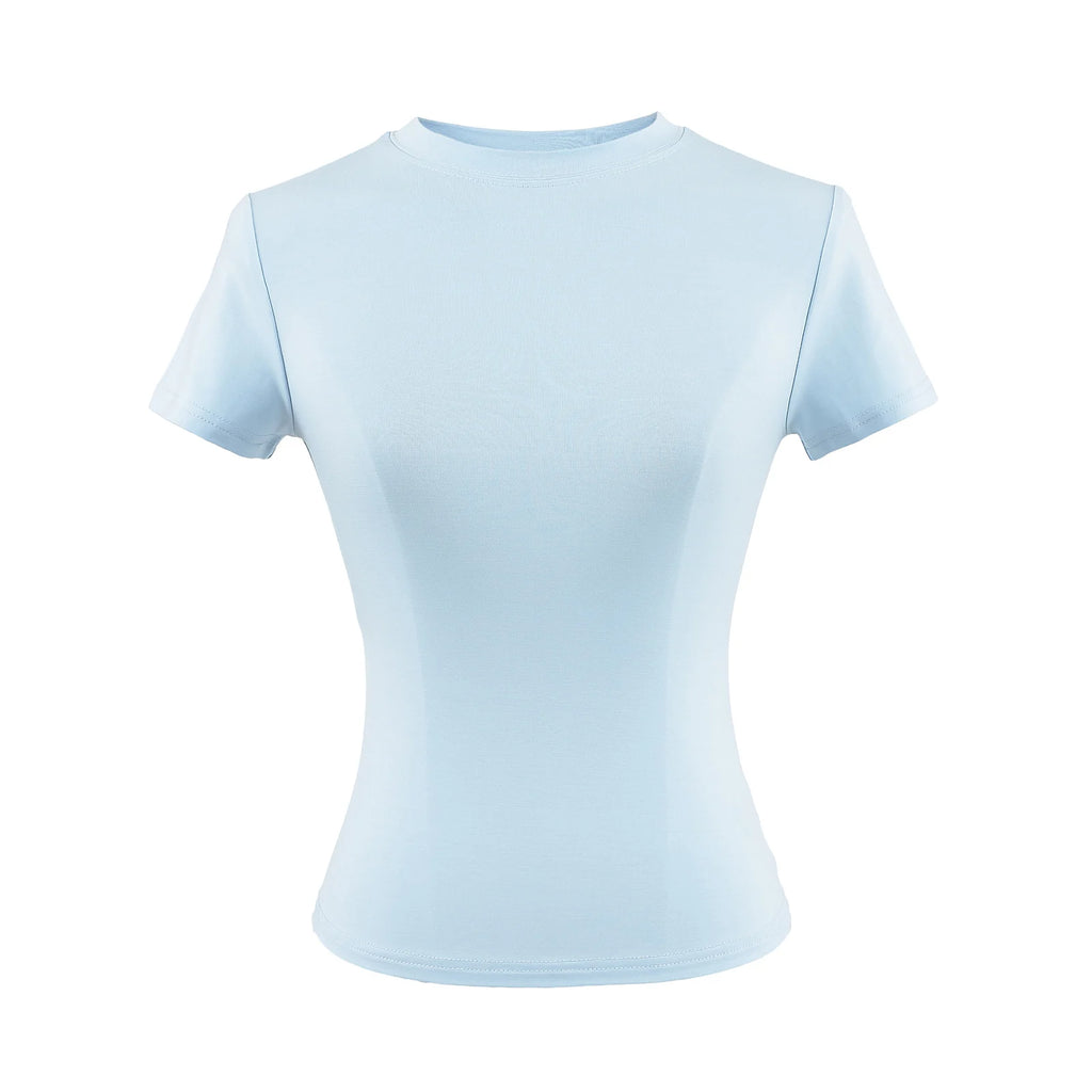 Women's Slim Fit Casual T-Shirt - Short Sleeve Top