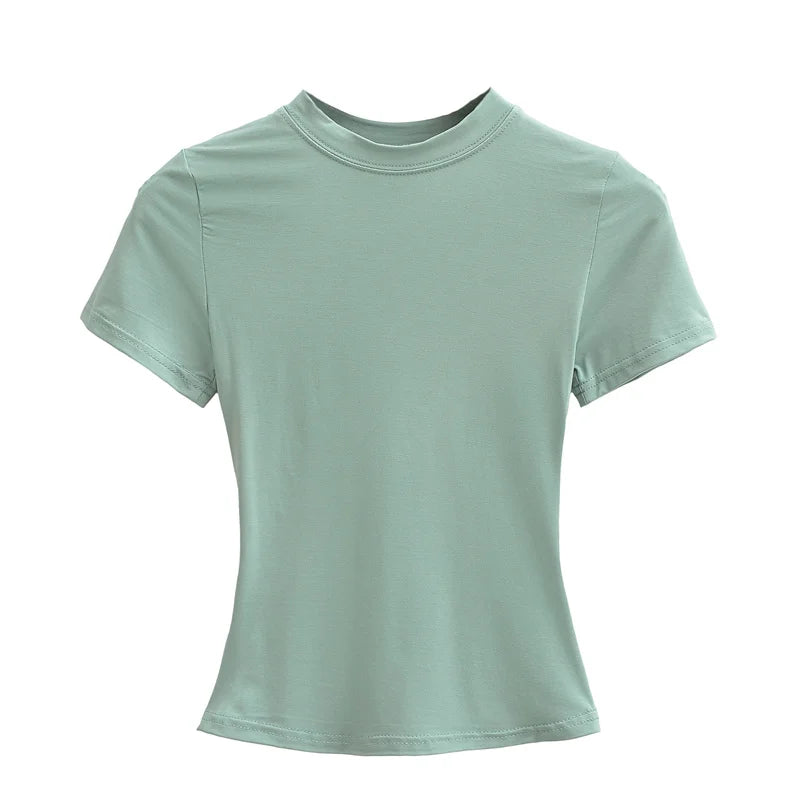 Women's Slim Fit Casual T-Shirt - Short Sleeve Top