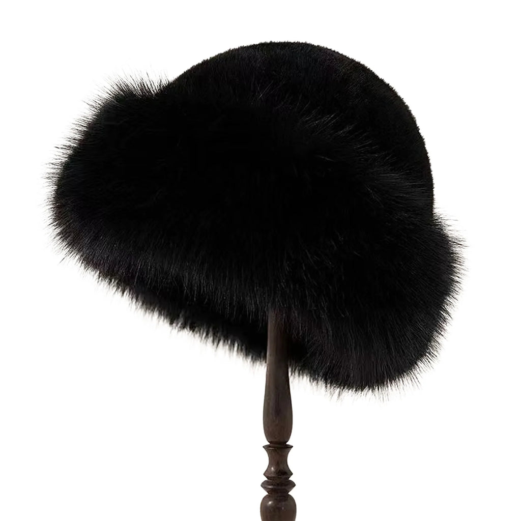 Women's Plush Winter Fur Hat - Warm Fluffy Beanie