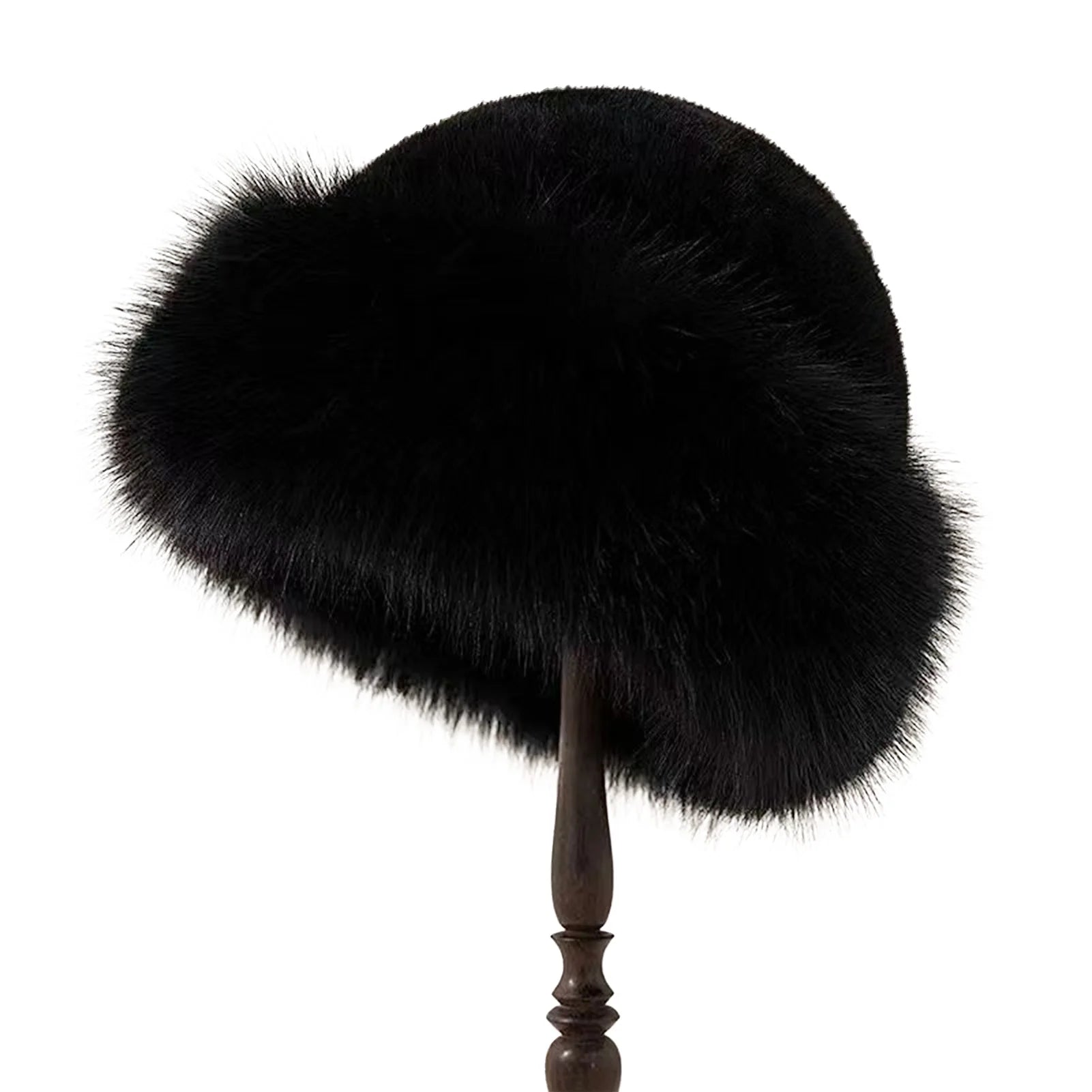 Women's Plush Winter Fur Hat - Warm Fluffy Beanie