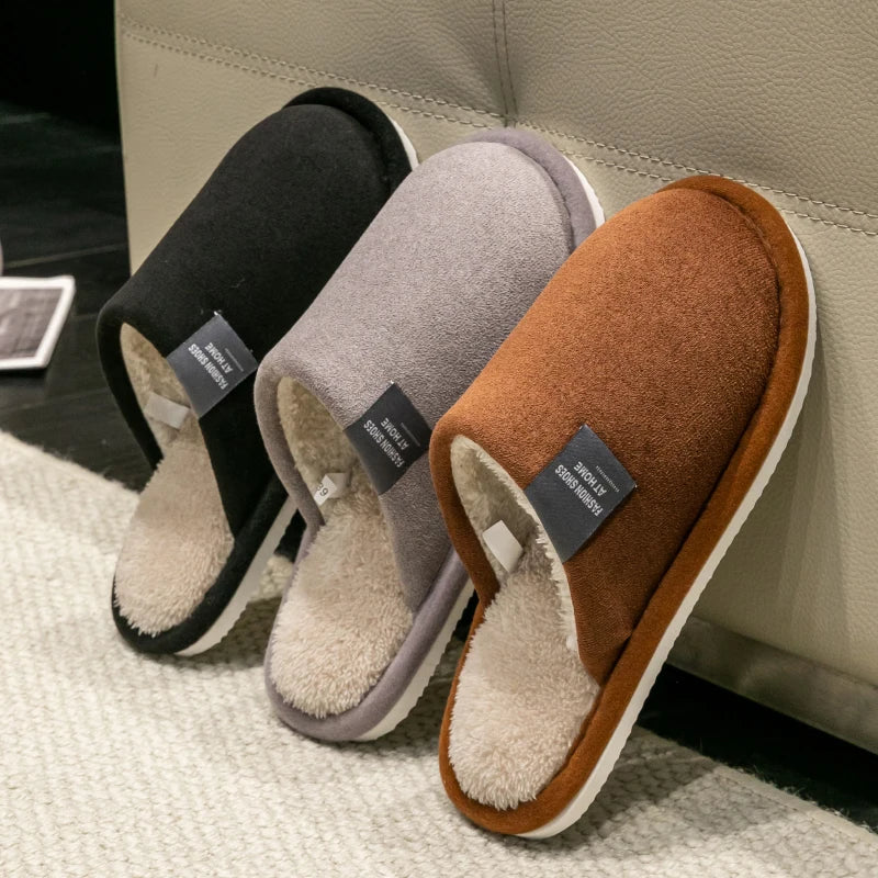 Winter Plush Slippers - Non-Slip Indoor House Shoes