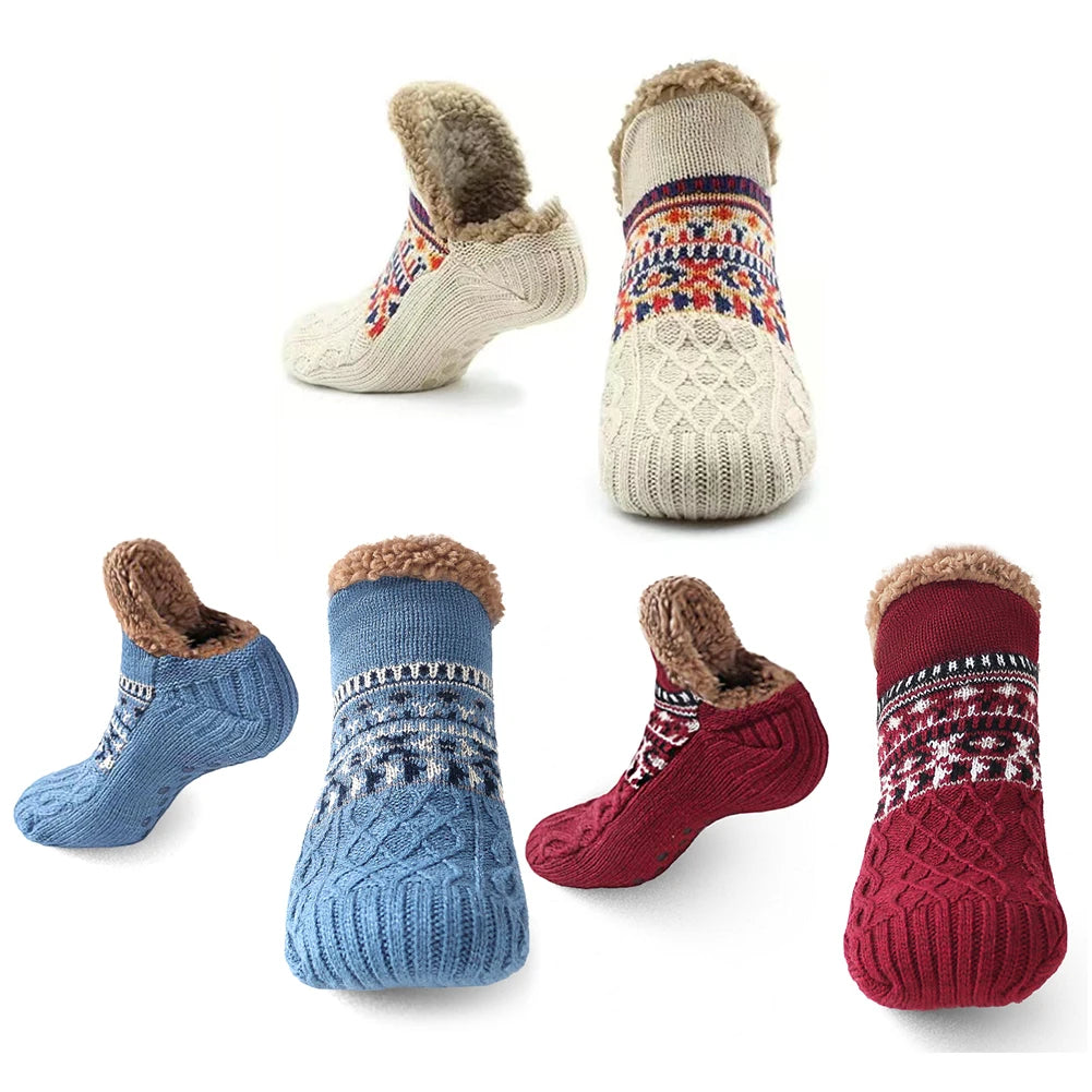 Winter Thermal Slipper Socks - Non-Slip Indoor Floor Socks