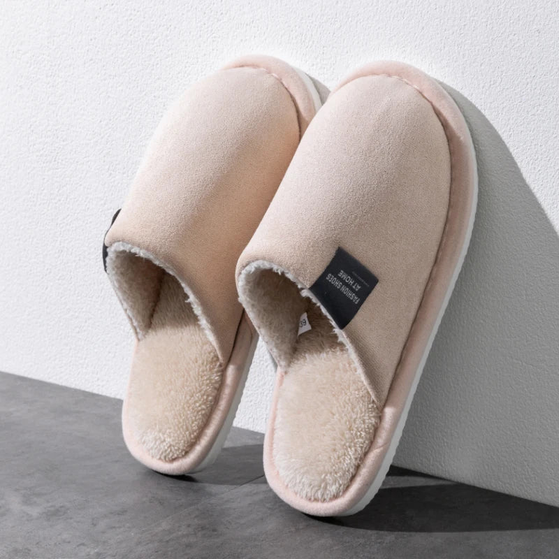 Winter Plush Slippers - Non-Slip Indoor House Shoes