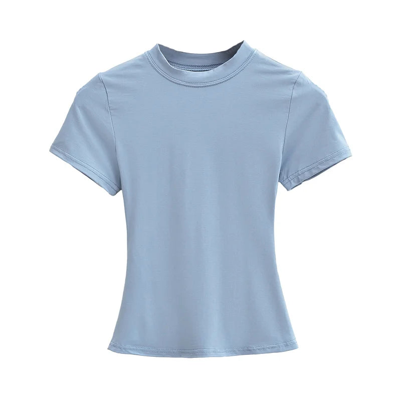 Women's Slim Fit Casual T-Shirt - Short Sleeve Top